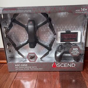 Ascend Black HD Video Drone with Optical Flow HD Video NEW